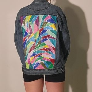 Painted vintage denim jacket